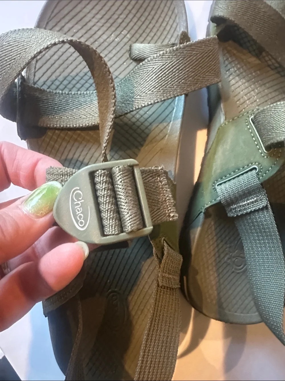 Chaco Olive Green Men’s Adjustable Sport Sandals